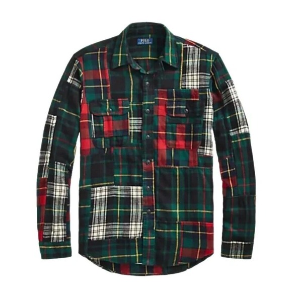 Polo Ralph Lauren Other - NWT Polo Ralph Lauren Men XL Classic Fit Tartan Patchwork Flannel Shirt Men’s